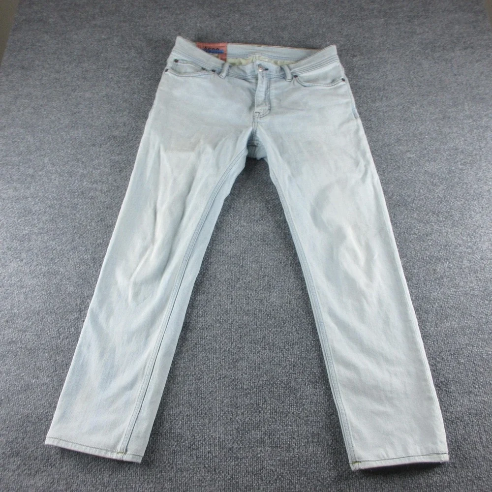 Acne Studios North Lt Blue Jeans Mens 32x28 Light Wash Slim Straight Stretch